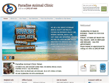 Tablet Screenshot of paradiseanimalclinic.net